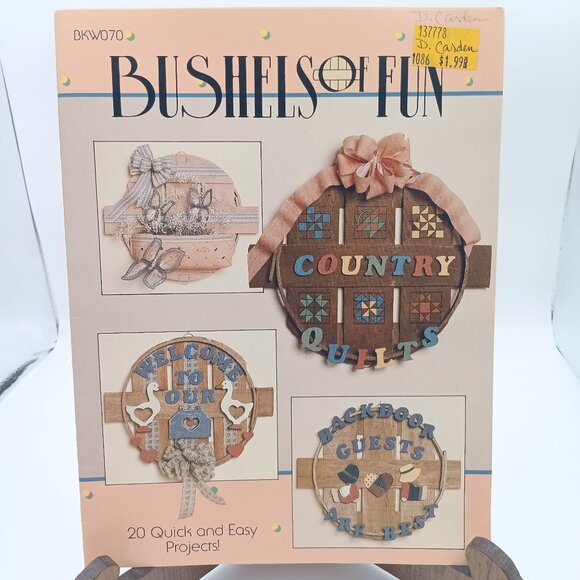 Vintage Wood Basket Craft Patterns, Bushels of Fun BKW070, 20 Quick and Easy - Picture 1 of 2
